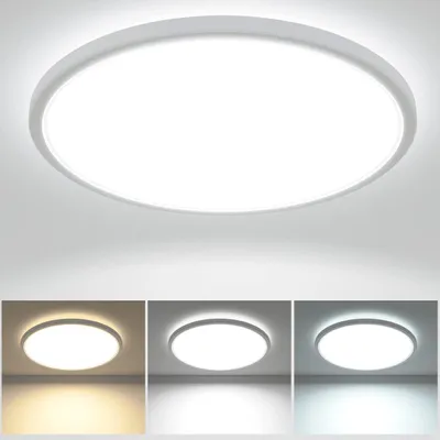 LED-Deckenleuchte, 28 W, 3200 lm, 29,5 cm, 3 Farben, ultradünn