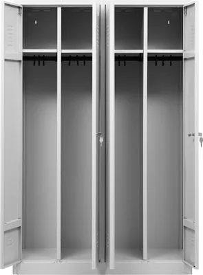 Produktbild von Gürkan Spind lichtgrau 104991, 2 Schließfächer 117,0 x 50,0 x 180,0 cm