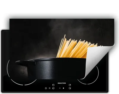 Produktbild von DarHaus Herdabdeckplatte 90x52 cm Anti Rutsch Matte Aufrollbar, Nudeln - Küche