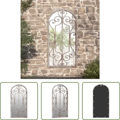 Produktbild von The Living Store Gartenspiegel Sand 70x30 cm Eisen