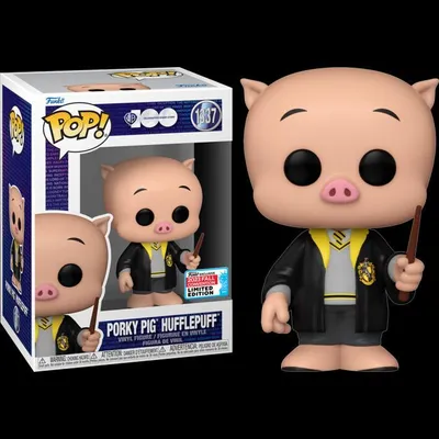 Produktbild von Funko Pop! Looney Tunes x Harry Potter – Porky Pig Hufflepuff #1337 (Exklusiv für die Herbstmesse 2023)