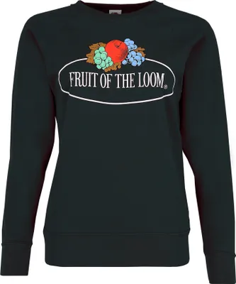 Produktbild von leichtes Damen Sweatshirt mit Vintage-Logo ,Farbe: schwarz ,Größe: XL