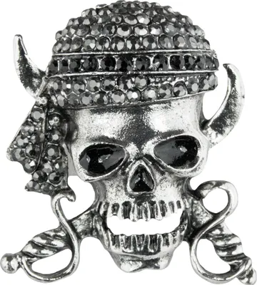 Produktbild von Piraten Totenkopf Skull Ring - Silber
