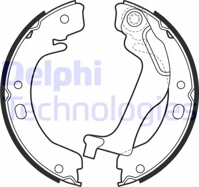 Produktbild von DELPHI Bremsbackensatz Trommelbremse Hinten für TOYOTA COROLLA (ZZE12, NDE12, ZDE12) 172mm LS2003
