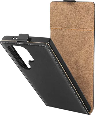 Image de Avizar, Samsung Galaxy S24 Ultra étui vertical à rabat avec porte-carte, noir