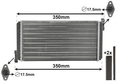 Produktbild von VAN WEZEL 30006109 Wärmetauscher Innenraumheizung Kühler passend für MERCEDES-BENZ 190 (W201)