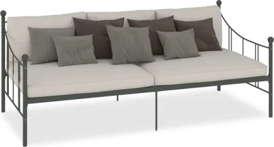 Obrázok produktu pre vidaXL Rám na denné lôžko sivý kov 90 × 200 cm