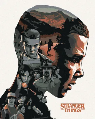 Obrázok produktu pre Zuty - Maľovanie podľa čísel - STRANGER THINGS - HLAVA JEDENÁSTKY, 40x50 cm, bez rámu a bez vypnutia plátna