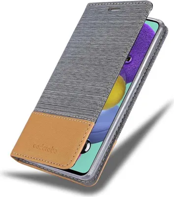 Immagine prodotto di Cadorabo custodia per Samsung Galaxy A51 4G / M40s cover protettiva in grigio custodia per cellulare custodia a libro cover
