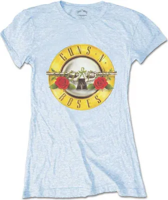 Immagine prodotto di Guns N' Roses - Maglietta piccola da donna con logo del proiettile classico - Blu
