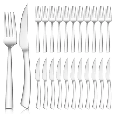 Steakbesteckset 24-tlg. Edelstahl silber für 12 Personen