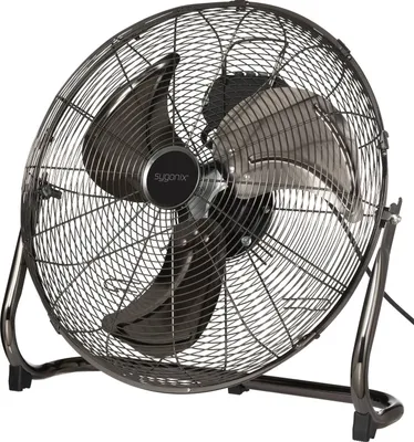 Obrázok produktu pre B-goods Sygonix podlahový ventilátor Ventilátor čierny 120 W kov 45 cm hliník838