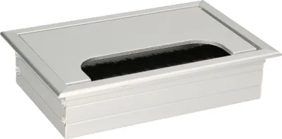 Produktbild von KOTARBAU® Aluminium Kabeldurchführung 120x80mm für Möbel Silber Kabeldose Kabeldurchlass Eckig Eloxiert