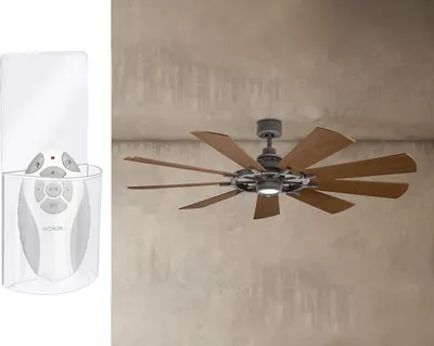 Produktbild von Großer Deckenventilator leise mit Licht und Fernbedienung Ø 165cm Flügel wendbar