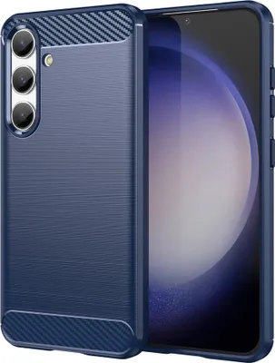Produktbild von Samsung Galaxy S25 / S24 Hülle - Coverup Armor Brushed TPU Back Cover - Blau
