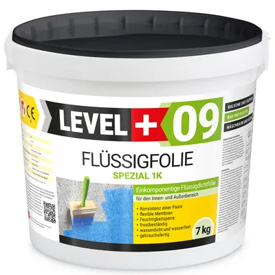 Obrázok produktu pre Tekutá fólia pre exteriér a interiér, hydroizolácia balkóna v kúpeľni 7 kg flexibilná izolácia Level+09