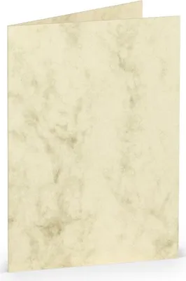 Produktbild von RÖSSLER 16400906 Briefkarte Paperado - A7, 220 g/qm, doppelt, hoch, chamois marmora