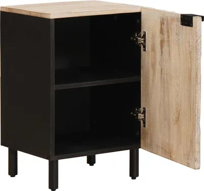 Immagine prodotto di vidaXL Mobile da bagno con porta bianca 38 x 33 x 58 cm in legno massiccio di mango