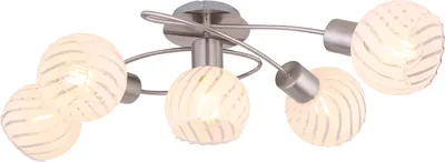 Produktbild von Globo Lighting Deckenleuchte Metall Nickel matt, 5x E27