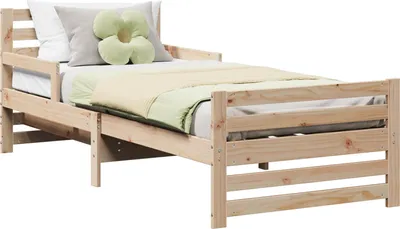 Immagine prodotto di vidaXL Giroletto con testiera marrone 80 x 200 cm in materiale ligneo