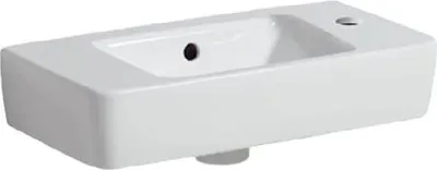 Obrázek produktu pro Geberit Selnova - Umyvadlo 500x250 mm, s přepadem, 1 otvor pro baterii vpravo, bílé 501.507.00.7