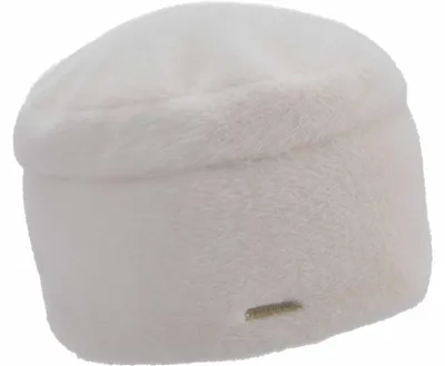 Productafbeelding van Seeberger muts van knijpbaar kunstleer, effen kleur, beige, one size