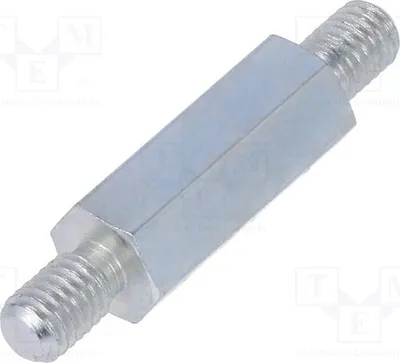 Immagine prodotto di 10 distanziatori filettati con filettatura esterna M5, esagonali, 20 mm. 428X20 Distanziatori