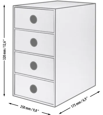 Produktbild von Rössler Papier 1524452494, 4 Schublade(n), 175 mm, 250 mm, 320 mm