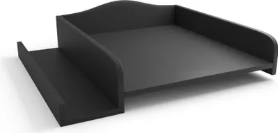 Produktbild von regalik Wickelaufsatz für Waschmaschine – Wickelauflage 60x70 cm – Laminierte Holzplatte – Anthrazit – 82x72x10 cm – Sicherer & Platzsparender Wickeltischaufsatz