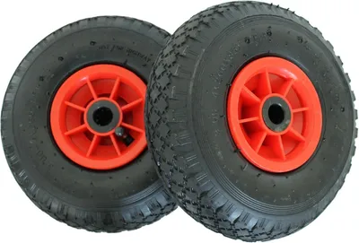 Produktbild von 2x Sackkarrenrad 3.00-4 260x85 mm Luftrad Bollerwagenrad Sackkarrenräder Ersatzrad 4PR mit Kugellager 120 kg Tragkraft