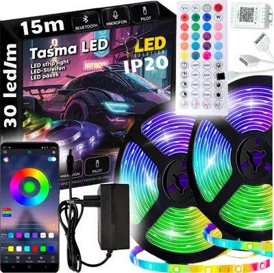 Obrázek produktu pro Samolepicí LED páska RGB IP20 15 m 450 LED dálkové ovládání aplikace Bluetooth