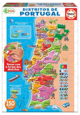 Produktbild von Educa Puzzlekarte von Portugal 150 dlks