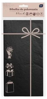 Produktbild von Verpackungspapier 50 x 70 cm, 5 Blatt, schwarz – INTERDRUK