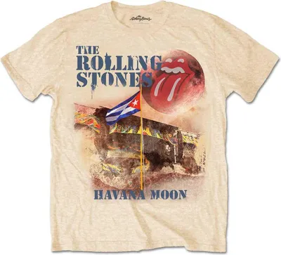 Image de The Rolling Stones - "Havana Moon" T-shirt homme/femme unie RO2051 (S) (Vegas Gold)