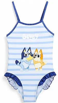 Produktbild von Badeanzug Bluey mit Rüschendetails  Hellblau 98 cm