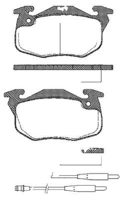 Produktbild von Bremsbelagsatz Scheiben 18 mm TRISCAN IAM-Expertise für u.a. PEUGEOT 106