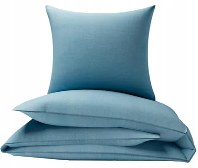 Produktbild von Nyks Baumwollbettwäsche 100x135 cm Jeans einfarbig
