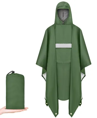 Produktbild von Wasserdichter Regenponcho - Leicht & Wiederverwendbar - B0FSCVBR1N