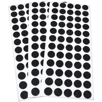 Produktbild von Adsamm® | 180 x Filzgleiter | Ø 14 mm | Schwarz | rund | 1.5 mm dünne selbstklebende Filz-Möbelgleiter in