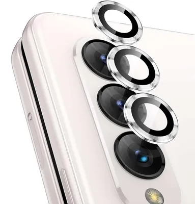 Obrázek produktu pro Pro Samsung Galaxy Z Fold5 5G Ochranné sklo objektivu fotoaparátu Hard Glass H9 Silver