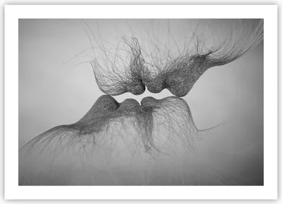 Produktbild von Poster - Poster ohne Rahmen - Kuss Liebe Paar - 70x50 cm - Wand Bild - Wanddeko - Wandbilder - Kunstposter - Wandposter - Bilder - Kunstdruck - Wanddekoration - Wandbild - P2XAA70x50-4967
