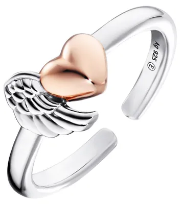 Image de Bague pour femme Engelsrufer, modèle ERR-WINGHEARTBICOR, en argent 925 bicolore, taille 52 (16,6)