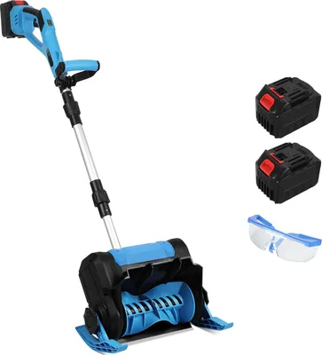 Obrázek produktu pro Akumulátorová sněhová fréza Bettizia, skládací sněhový kartáč Ergonomic, 1000 W elektrická sněhová fréza, nástroj na odklízení sněhu s bezkartáčovým motorem, 2 baterie, 8 m záběr