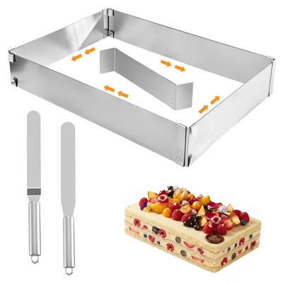 Backrahmen rechteckig verstellbar 18-34x28-53 cm Edelstahl