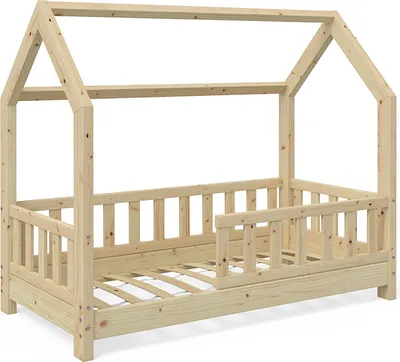 Obrázek produktu pro Vitalispa Domečková postel Wiki, 70x140 cm otevřít, Přírodní dřevo
