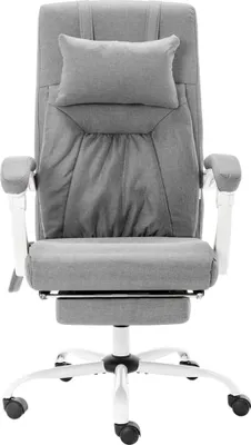 Obrázok produktu pre masážne kancelárske kreslo vidaXL Grey Fabric