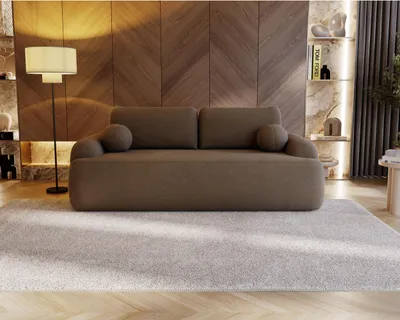 Produktbild von CLOUD Schlafsofa 260 cm mit Schlaffunktion 200 x 134 cm, Bouclé Sofa, Couch mit Bettkasten, Braun (Lambi 04)