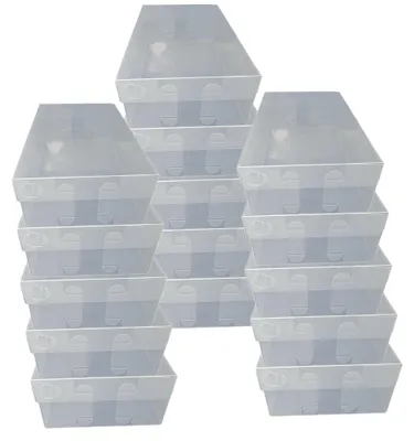 Produktbild von 15 DynaSun PP435 Transparente Schuhaufbewahrungsbox – Stapelbare und faltbare Box