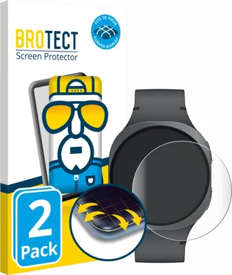 Produktbild von 2x BROTECT Fullscreen Schutzfolie für Samsung Galaxy Watch 8 (40 mm) Displayschutz Folie Fullcover Klar Transparent