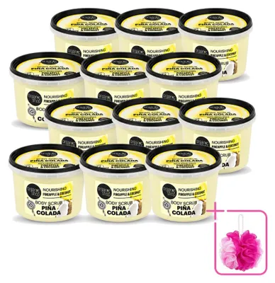 Produktbild von 12 x Organic Shop Body Scrub Ananas & Kokosnuss - 250 ml - Sparpackung - 12 Stücke